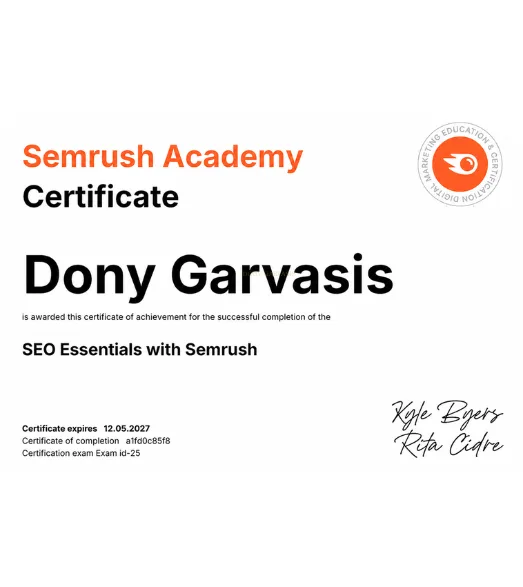 Semrush-certified-dony-garvasis